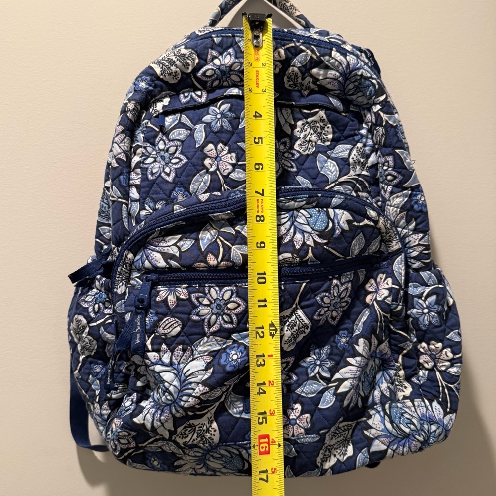 Vera Bradley Blue Floral Backpack - Picture 6 of 8